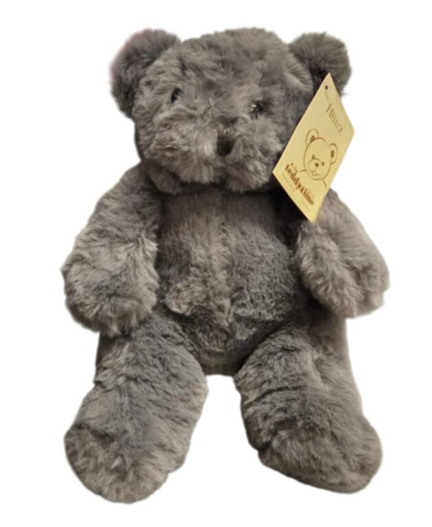 Dark Grey Teddy Time Quality  Plush  ( 20 cm )