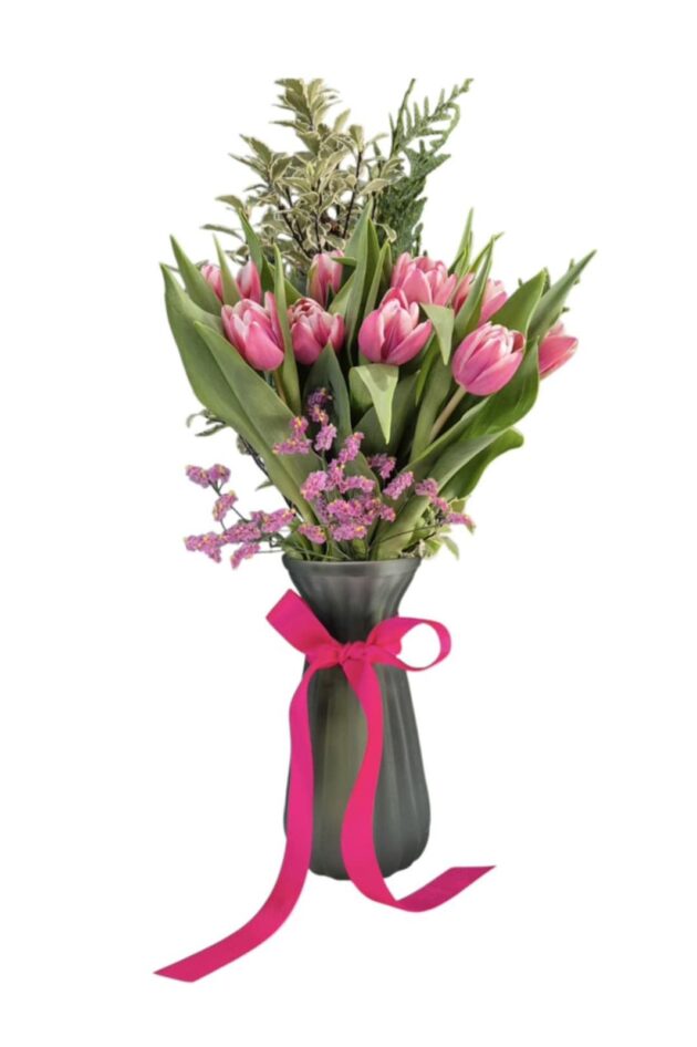 Tulips Delight in a Jar