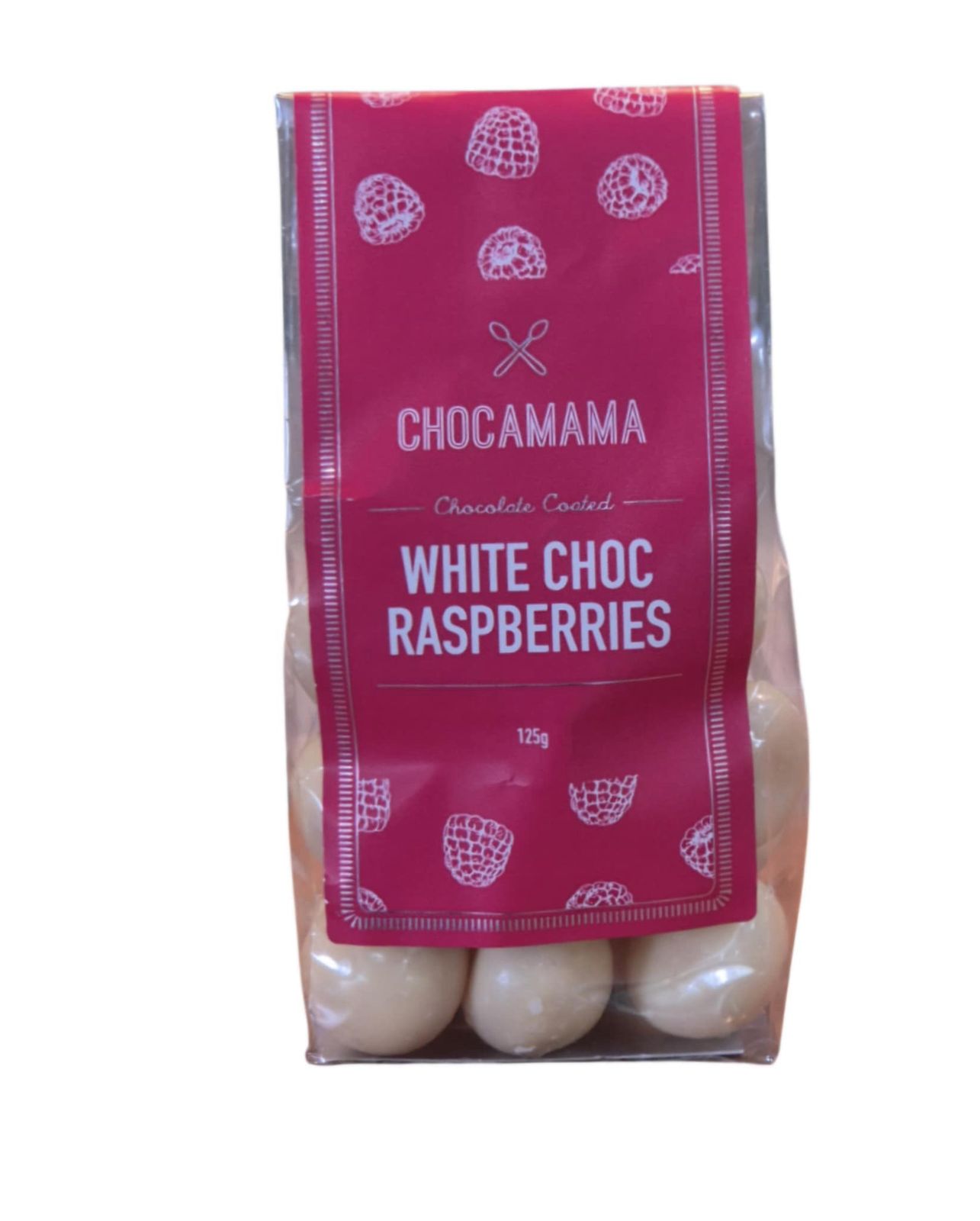 White choc Raspberries